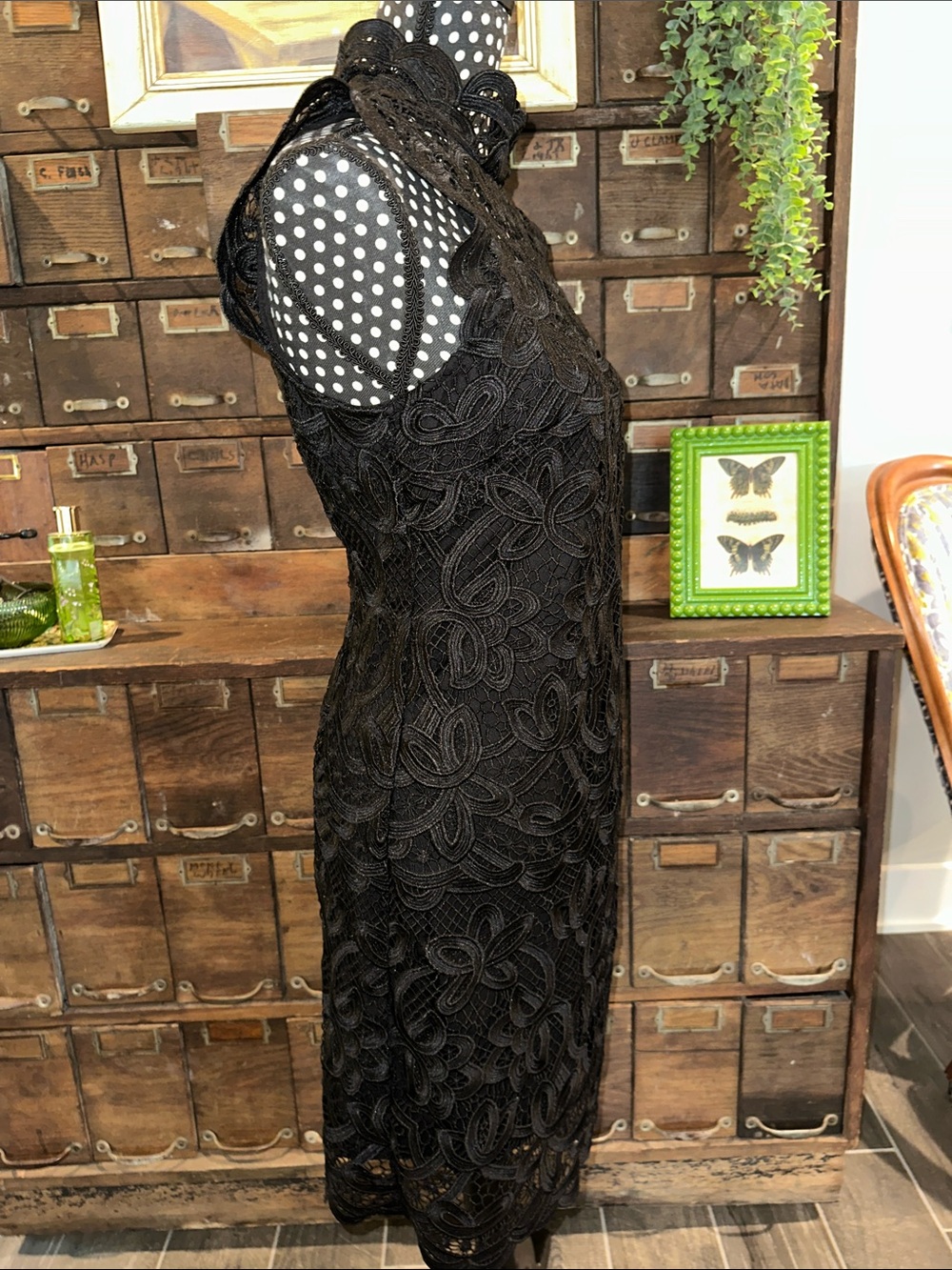 Laundry By Shelli Segal Black Lace Cocktail Dress - Picture 2 of 7